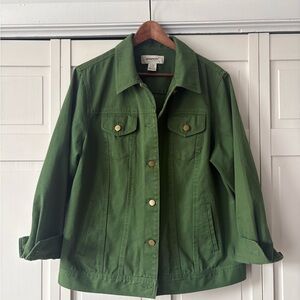 Women’s Green Utility Jacket 100% cotton